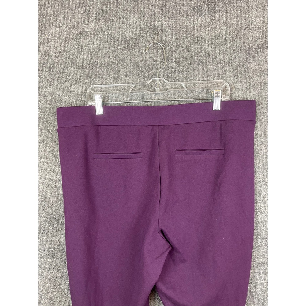 Torrid Ankle Pants Womens 2 Purple Excellent Stretch Pull On Side Slit Career - Picture 6 of 10